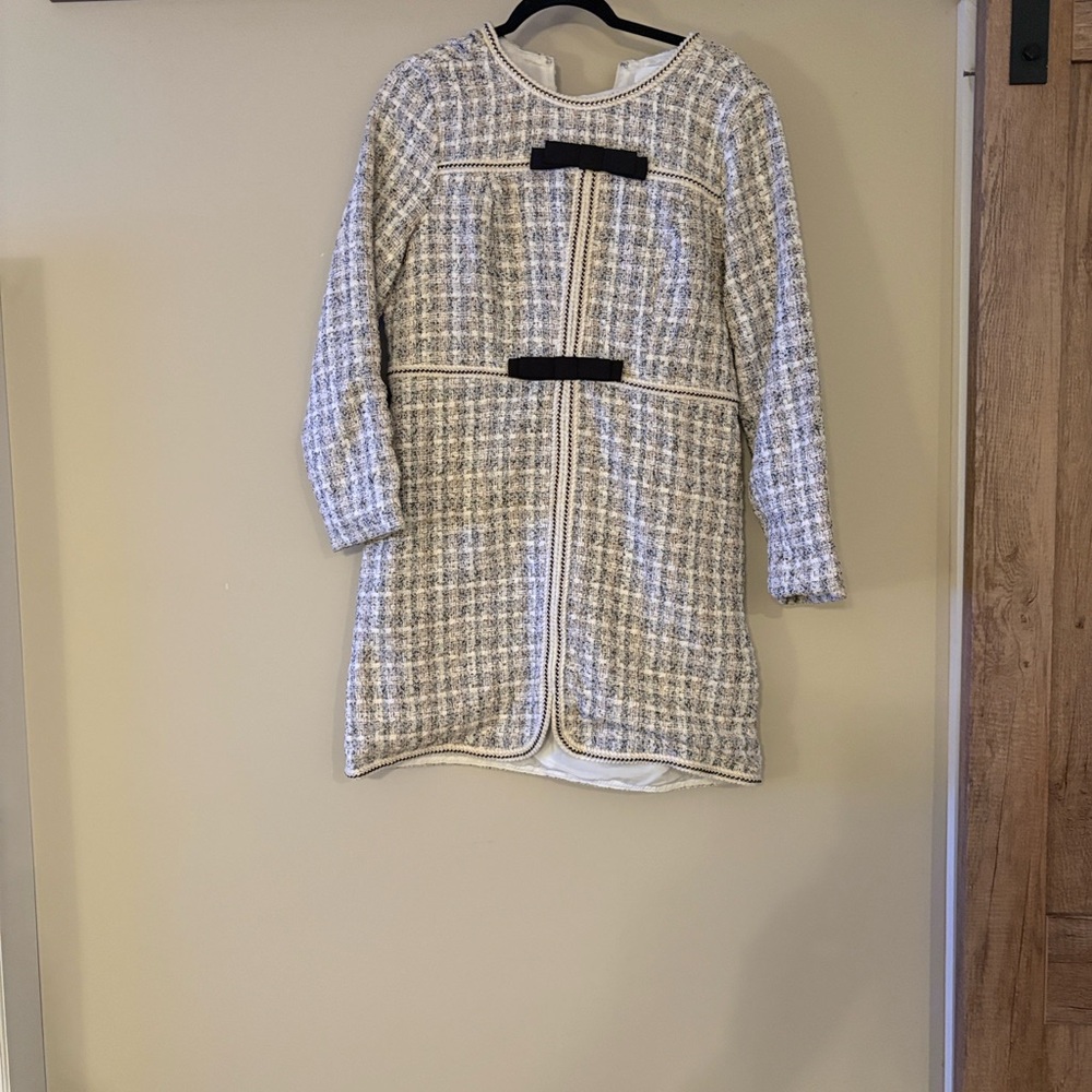 Pomander Place Tweed Jacket with Black and White Details